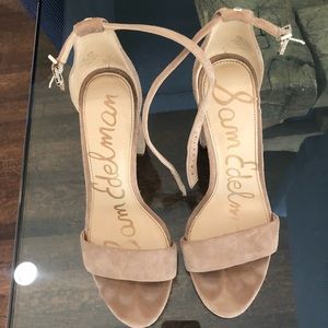 Sam Edelman tan suede heels, size 7.5